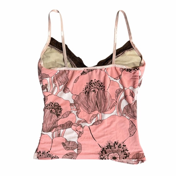XOXO Y2K Floral Lace Ruched Cami Size XS (Tagged Medium) - Picture 5 of 6